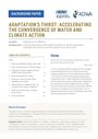 Adaptation’s thirst: accelerating the convergence of water and climate action (12/5/2019) 