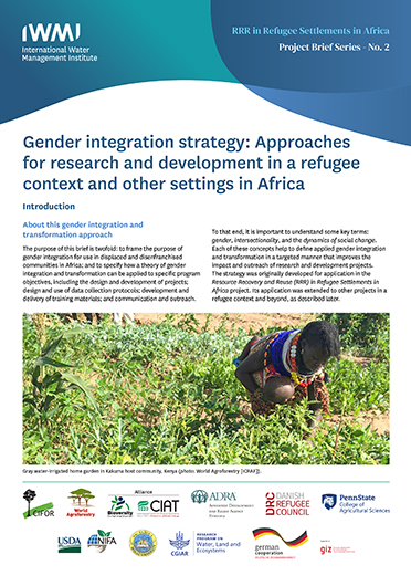 Gender integration strategy: approaches for research and development in a refugee context and other settings in Africa (06/24/2022) 