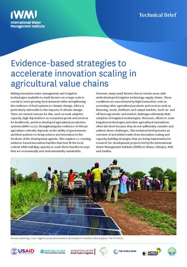 Evidence-based strategies to accelerate innovation scaling in agricultural value chains (09/13/2022) 