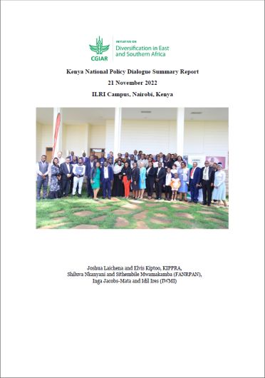 Kenya National Policy Dialogue summary report. Summary report of the National Policy Dialogue, Nairobi, Kenya, 21 November 2022 (02/27/2023) 