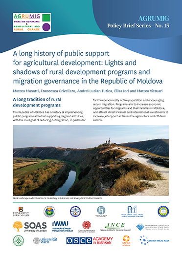 A long history of public support for agricultural development: lights and shadows of rural development programs and migration governance in the Republic of Moldova. [Policy Brief of the Migration Governance and Agricultural and Rural Change (AGRUMIG) Project] (06/26/2023) 