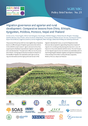 Migration governance and agrarian and rural development: comparative lessons from China, Ethiopia, Kyrgyzstan, Moldova, Morocco, Nepal and Thailand [Policy Brief of the Migration Governance and Agricultural and Rural Change (AGRUMIG) Project] (07/20/2023) 