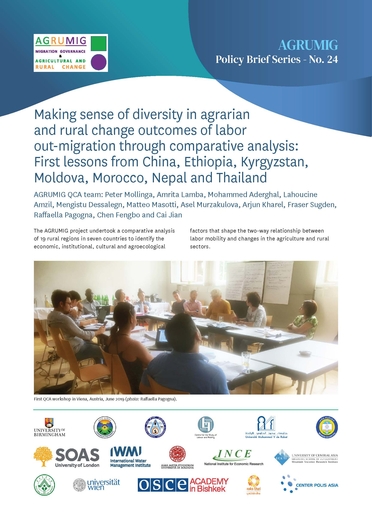 Making sense of diversity in agrarian and rural change outcomes of labor out-migration through comparative analysis: first lessons from China, Ethiopia, Kyrgyzstan, Moldova, Morocco, Nepal and Thailand. [Policy Brief of the Migration Governance and Agricultural and Rural Change (AGRUMIG) Project] (06/26/2023) 