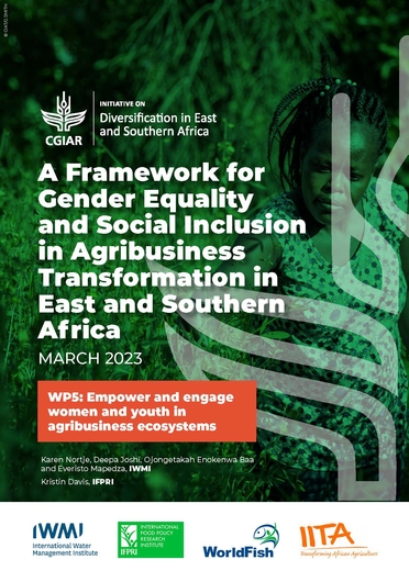 A framework for gender equality and social inclusion in agribusiness transformation in East and Southern Africa (06/26/2023) 
