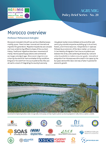 Morocco overview [Policy Brief of the Migration Governance and Agricultural and Rural Change (AGRUMIG) Project] (07/31/2023) 