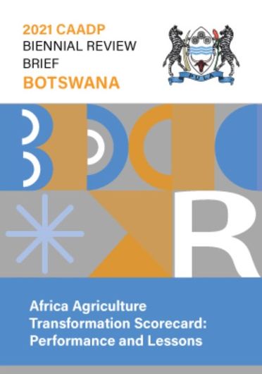 Africa Agriculture Transformation Scorecard: performance and lessons. Botswana (07/28/2023) 