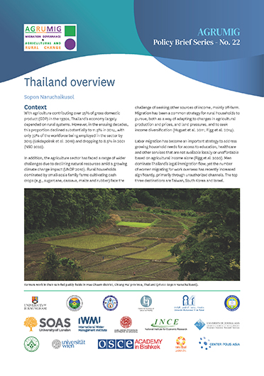 Thailand overview. [Policy Brief of the Migration Governance and Agricultural and Rural Change (AGRUMIG) Project] (09/30/2023) 