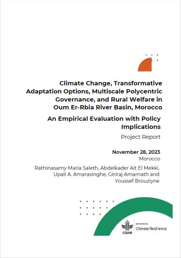 Climate change, transformative adaptation options, multiscale polycentric governance, and rural welfare in Oum Er-Rbia River Basin, Morocco: an empirical evaluation with policy implications (01/31/2024) 