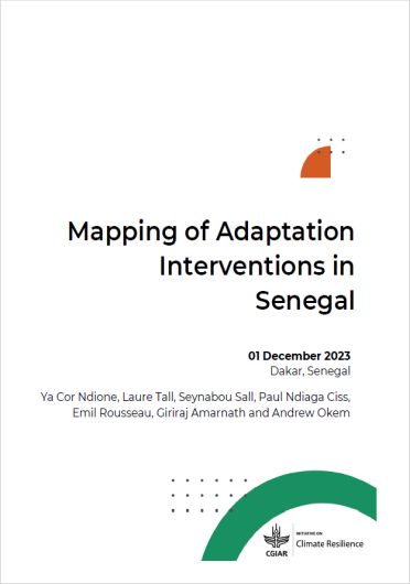 Mapping of adaptation interventions in Senegal (01/09/2024) 