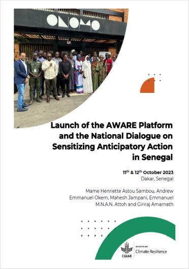 Launch of the AWARE Platform and the National Dialogue on Sensitizing Anticipatory Action in Senegal, Dakar, Senegal, 11-12 October 2023 (02/13/2024) 