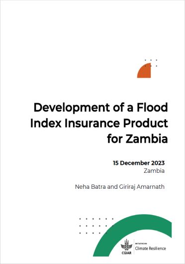 Development of a flood index insurance product for Zambia (02/14/2024) 