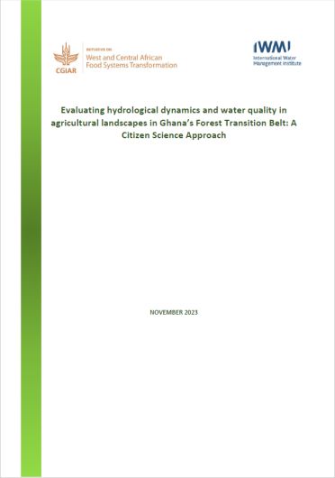 Evaluating hydrological dynamics and water quality in agricultural landscapes in Ghana’s Forest Transition Belt: a citizen science approach (02/14/2024) 