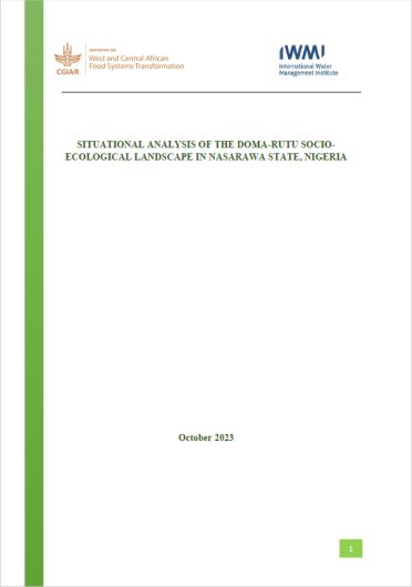 Situational analysis of the Doma-Rutu socio-ecological landscape in Nasarawa State, Nigeria (02/15/2024) 