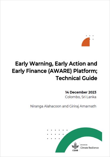 Early Warning, Early Action and Early Finance (AWARE) Platform: technical guide (02/16/2024) 