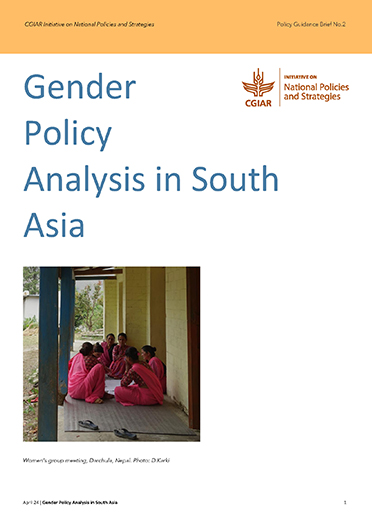 Gender policy analysis in South Asia (04/30/2024) 